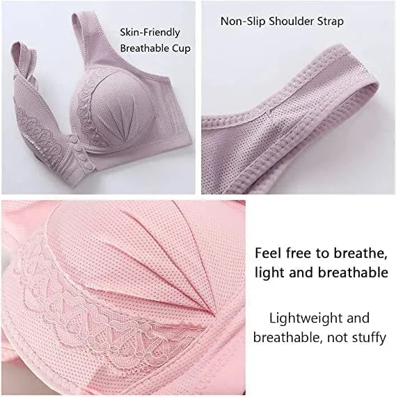 🔥Last day! 💥Special sale - Front Button Breathable Skin-Friendly Bra - naotstore