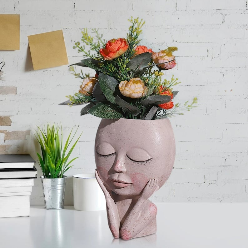 💝Last day! 💥Special sale - Girl Face Head Planter - naotstore