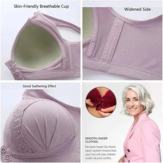 🔥Last day! 💥Special sale - Front Button Breathable Skin-Friendly Bra - naotstore