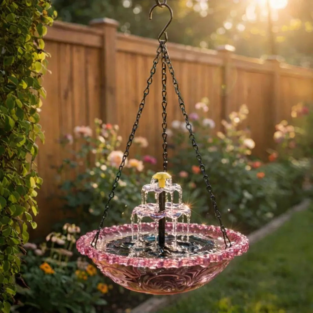 🕊️Bring Birds To Your Garden｜Hanging Solar Water Fountain Bird Bath