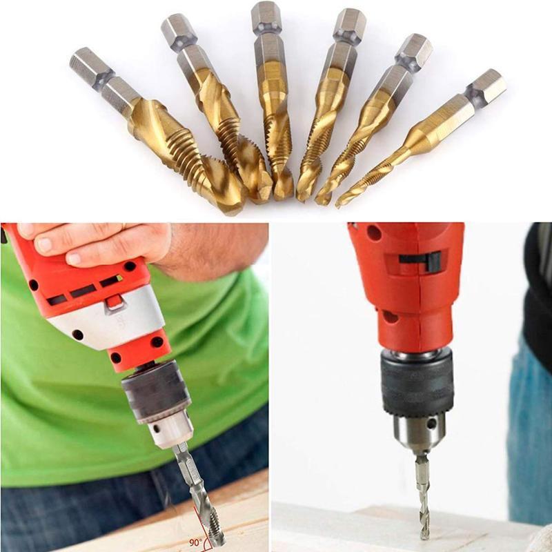 🔥Last day! 💥Special sale - 6 Piece Metric Thread Tap Drill Bits Set - naotstore