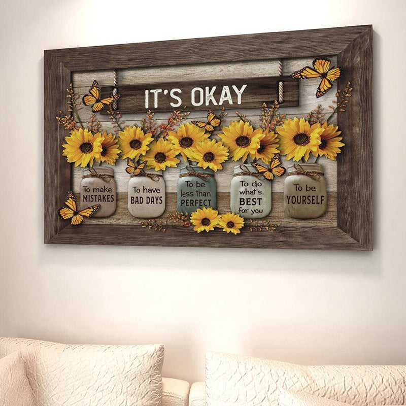 🌻Last day! 💥Special sale - Butterfly Sunflowers Wall Art - naotstore