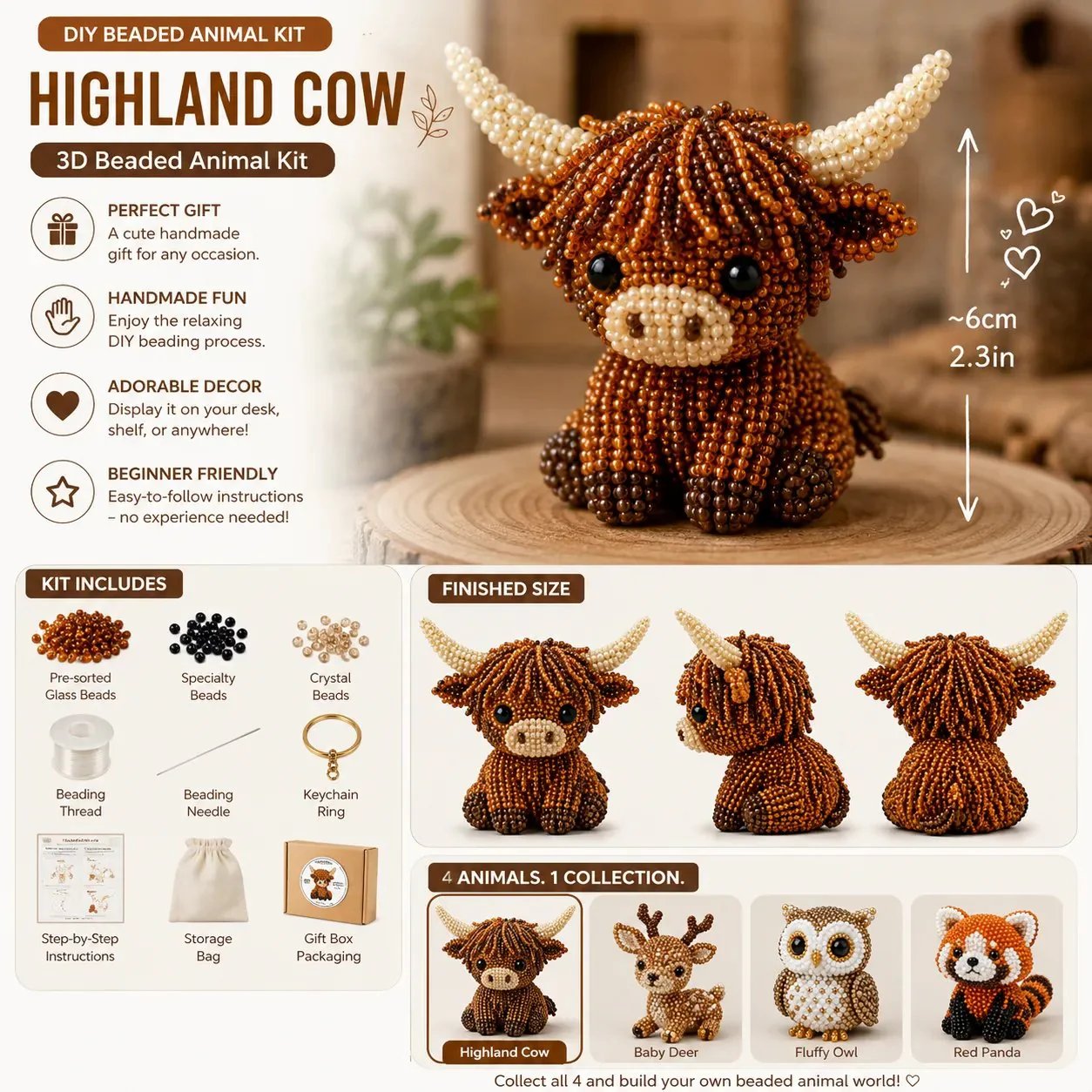 ✨Hot Selling! DIY Mini 3D Animal Beading Set