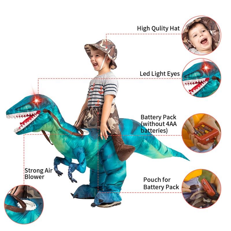 🎁Last day! 💥Special sale - GOOSH Inflatable Dinosaur Costume Halloween Costumes