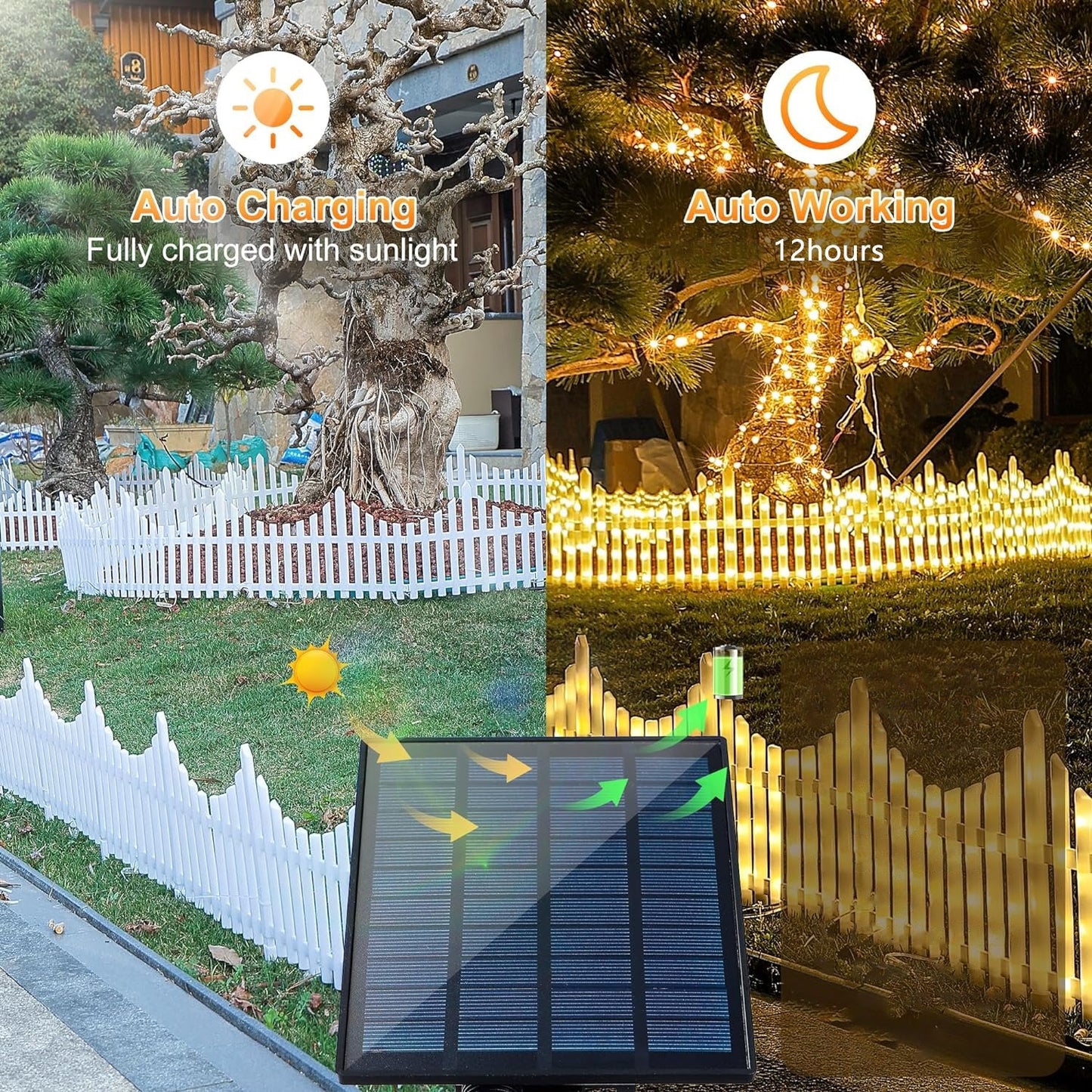 🎁💐Last Day!-55% OFF🔥Wave solar LED lighting garden fence - naotstore