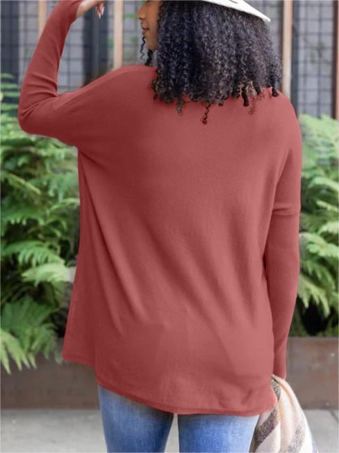 ✨This month's best-selling products💥LONG SLEEVE THUMBHOLE SWEATER POCKET TUNIC - naotstore