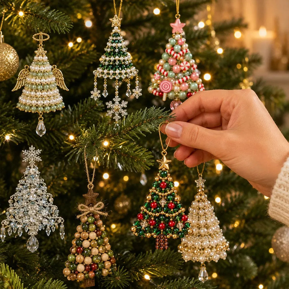 ✨🌲DIY Christmas Tree Beaded Ornament Kit｜Fun Holiday Craft