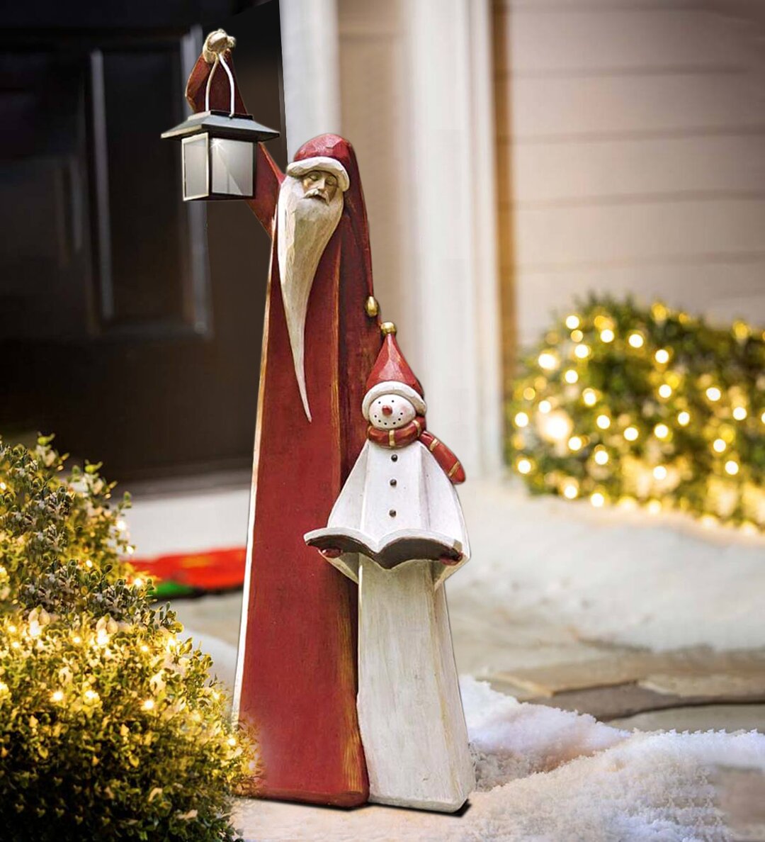 🔥Last day! 💥Special sale - Santa And Snowman Sculpture