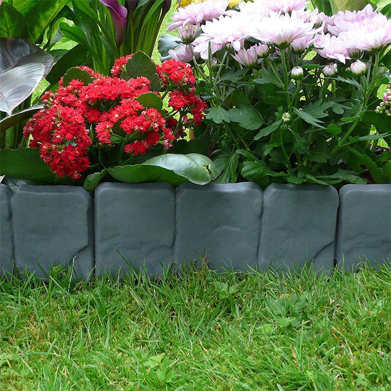 🌻🪴Stone-like garden edge fence (no digging required)