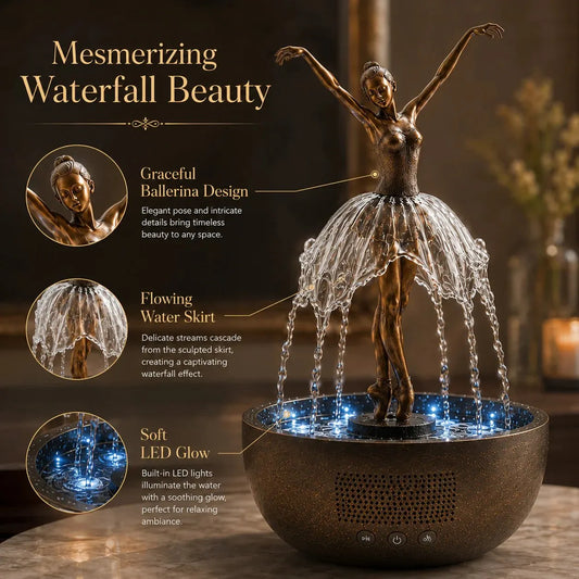 💥Hot Selling 💃🩰Elegant Ballet Dancer Desktop Fountain