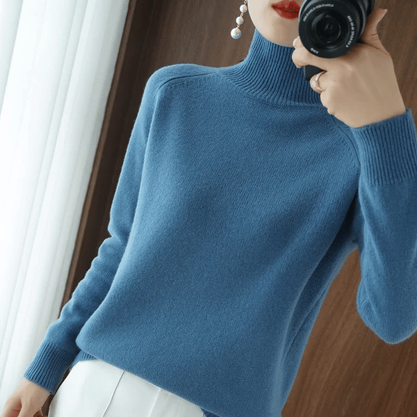 ✨This month's best-selling products💥Women;S Solid Turtleneck Cashmere Knit Sweater - naotstore