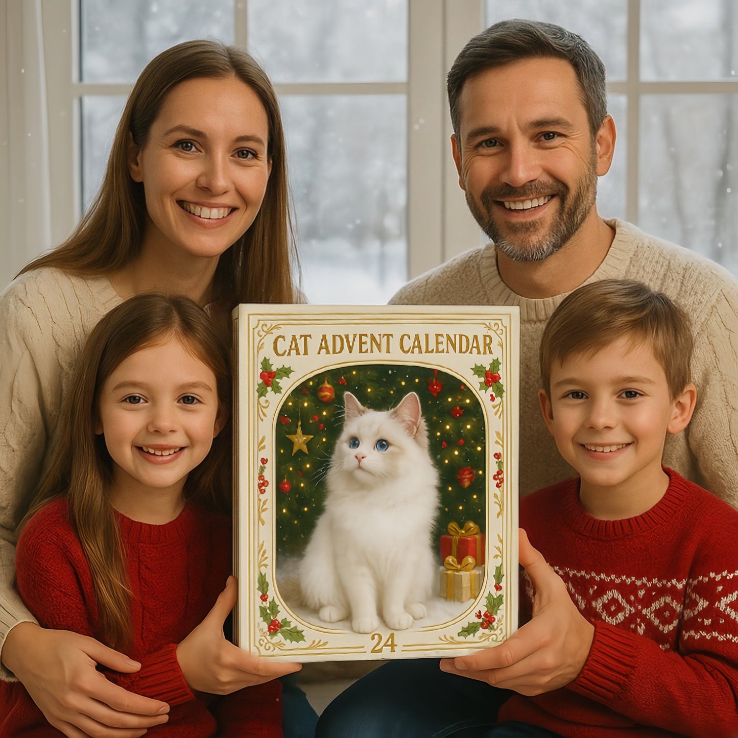 💥24‑Day Christmas Countdown Calendar🐱 Adorable Cat Tree Ornaments
