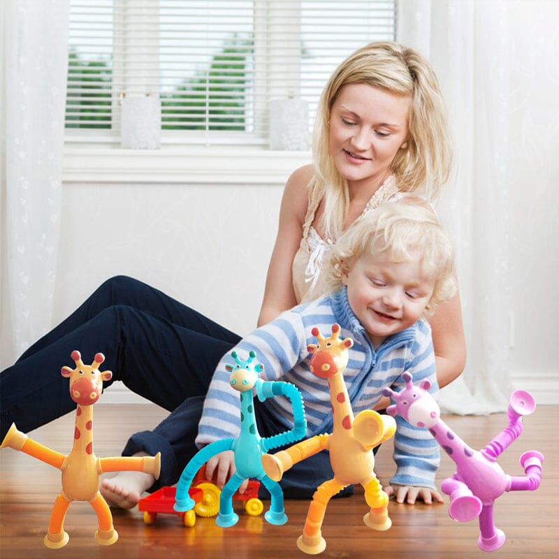 🔥Last day! 💥Special sale - Telescopic suction cup giraffe toy