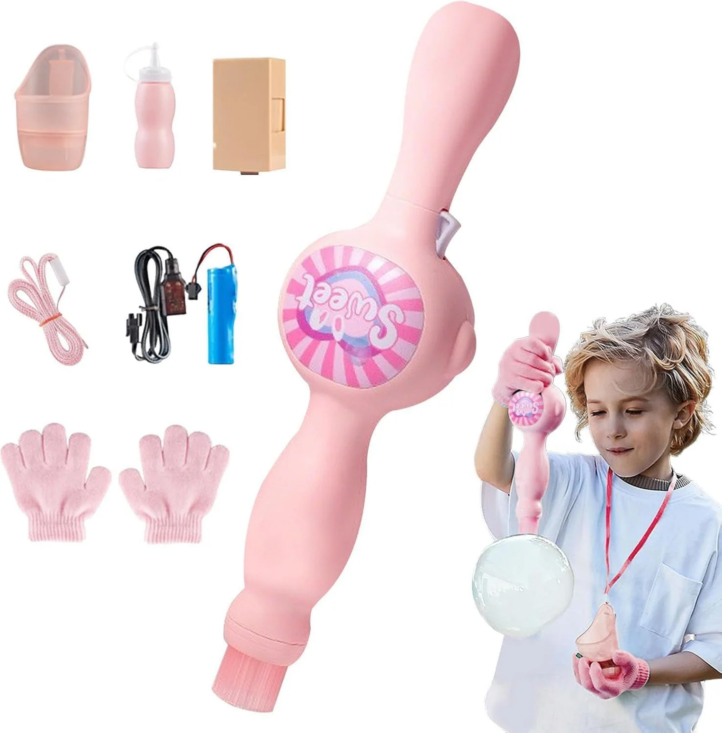 Light Up Musical Fog Bubble Wand | Dream Smoke Bubbles Summer Kids Toy