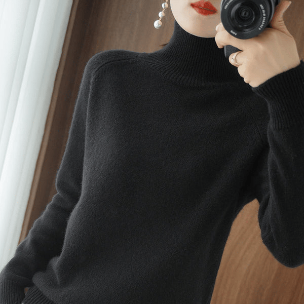 ✨This month's best-selling products💥Women;S Solid Turtleneck Cashmere Knit Sweater - naotstore