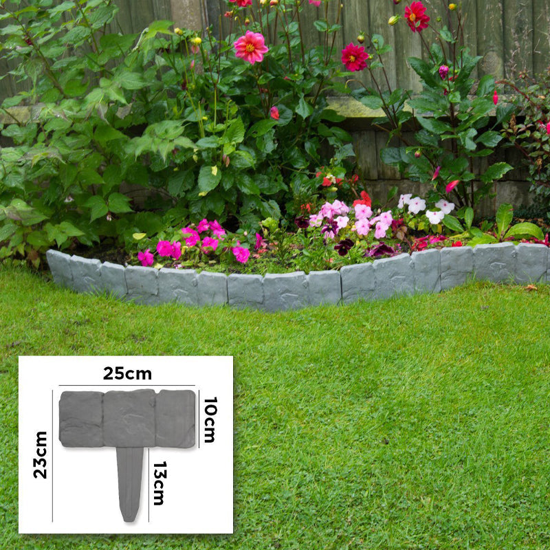 🌻🪴Stone-like garden edge fence (no digging required)