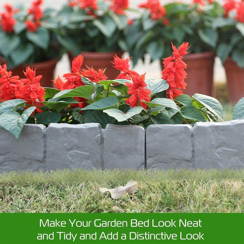 🌻🪴Stone-like garden edge fence (no digging required)