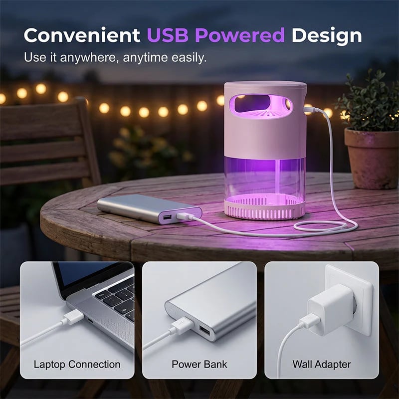 🦟USB UV Mosquito Killer Lamp 🔇Non-toxic Bedroom Night Light