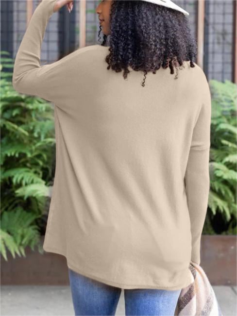 ✨This month's best-selling products💥LONG SLEEVE THUMBHOLE SWEATER POCKET TUNIC - naotstore