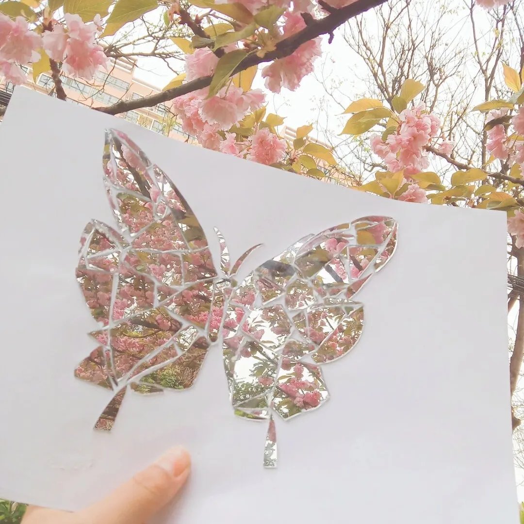 🦋Last day! 💥Special sale - Creative handmade DIY - Butterfly Broken Mirror Photo Frame - naotstore