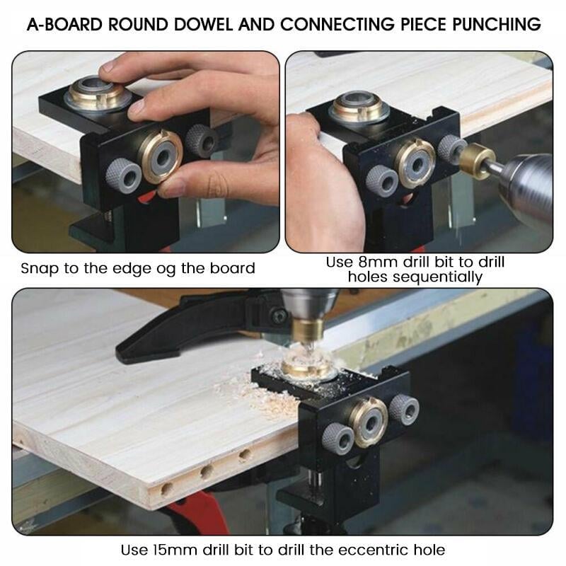 🔥Useful Tools Hot Sale🔥3 in 1 Adjustable Woodworking Drilling Locator Puncher Tools - naotstore