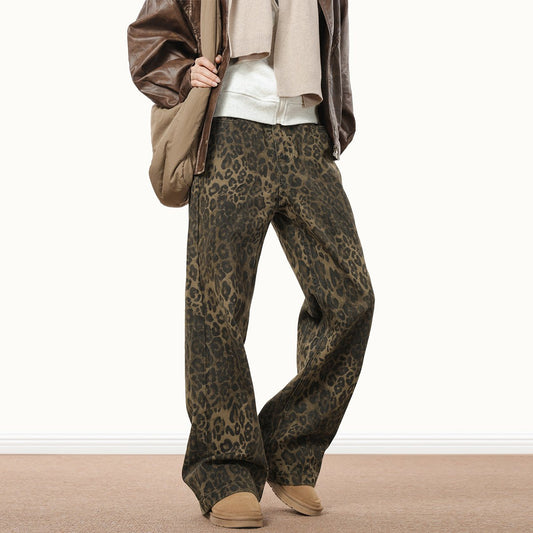 Naotstore - Viral Leopard Print Jeans