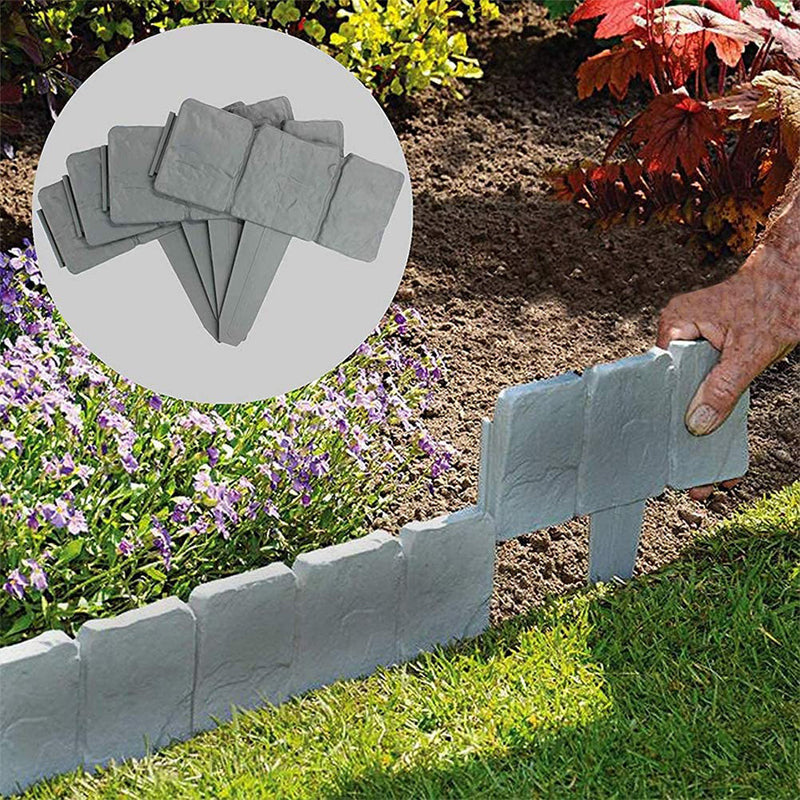 🌻🪴Stone-like garden edge fence (no digging required)