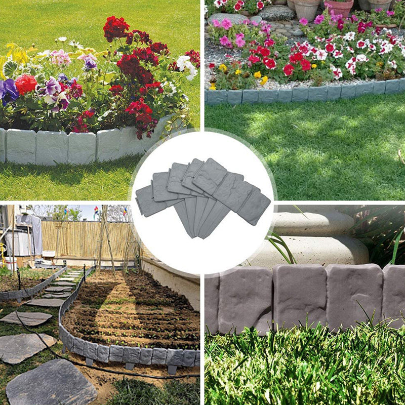 🌻🪴Stone-like garden edge fence (no digging required)