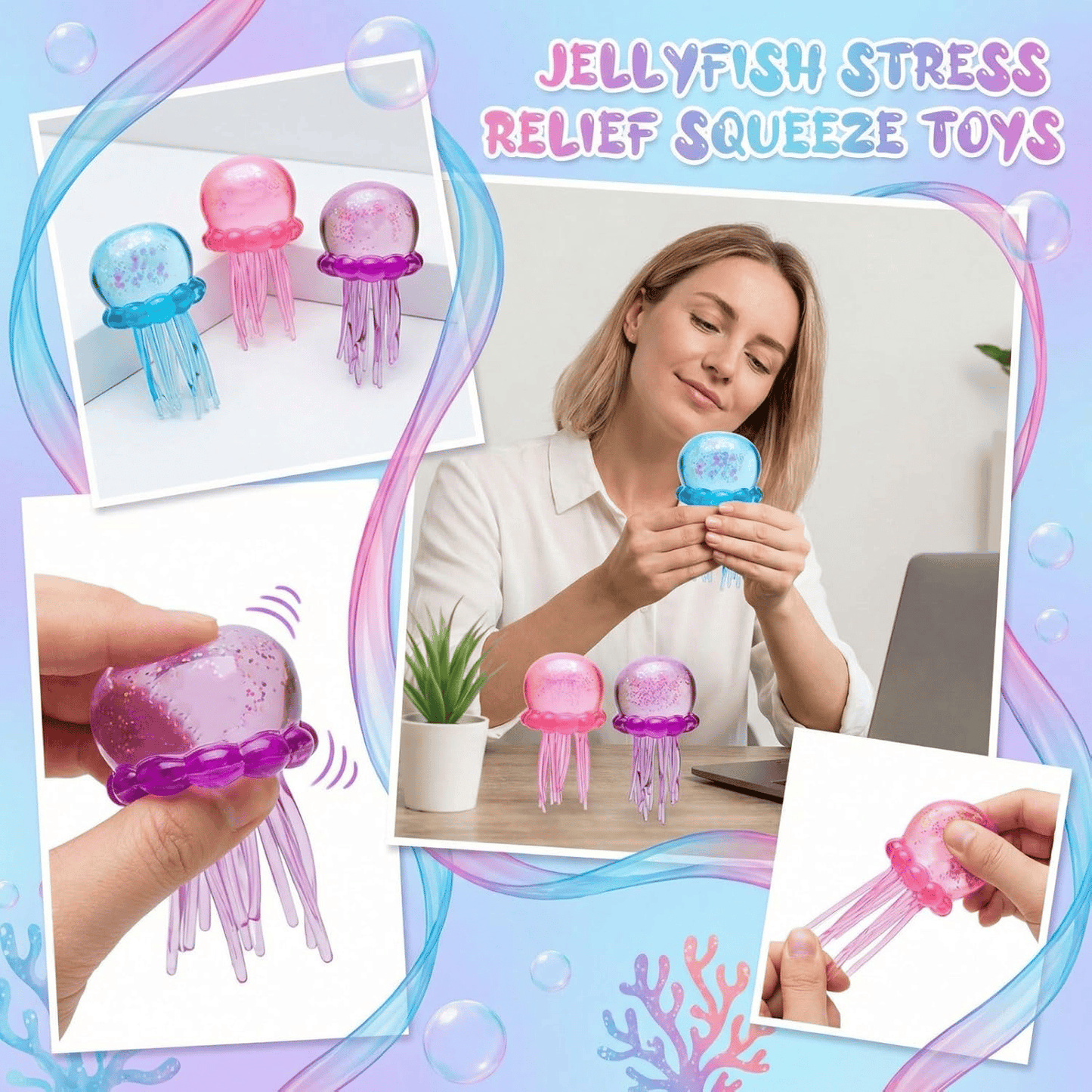 💫🐙Hot Selling Item 🐙 Adorable Sparkling Jellyfish Toy