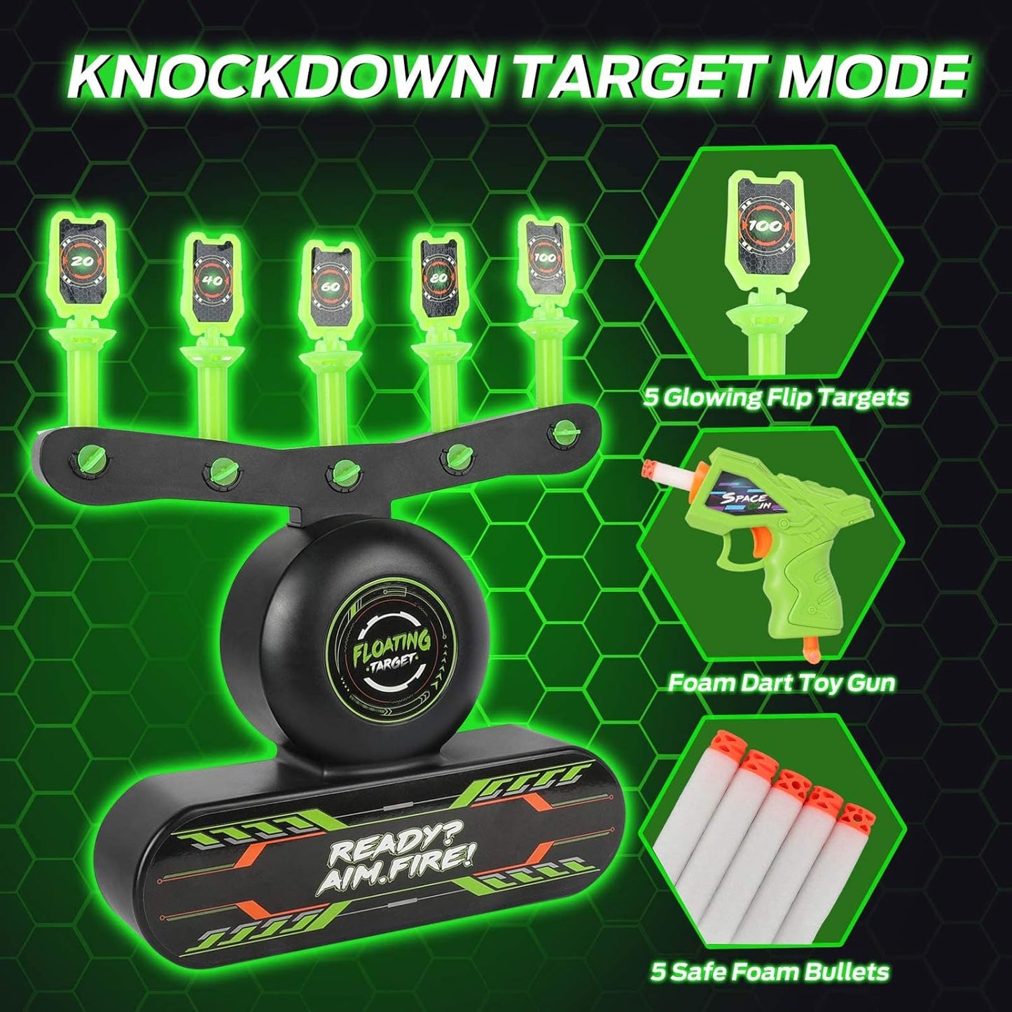 Electronic Foam Dart Blaster with Interactive Scoring Target