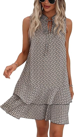 💥Hot-selling 👗women's geometric print dress