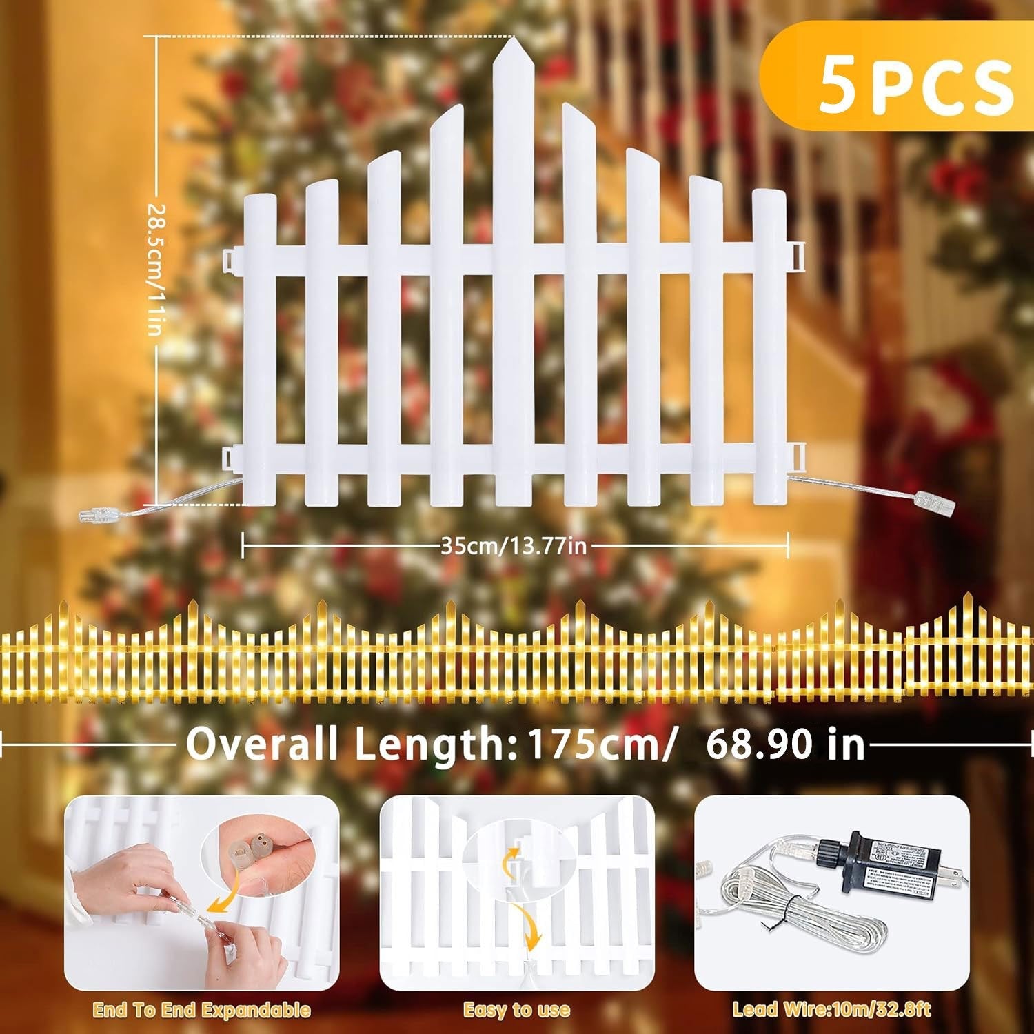 🎁💐Last Day!-55% OFF🔥Wave solar LED lighting garden fence - naotstore