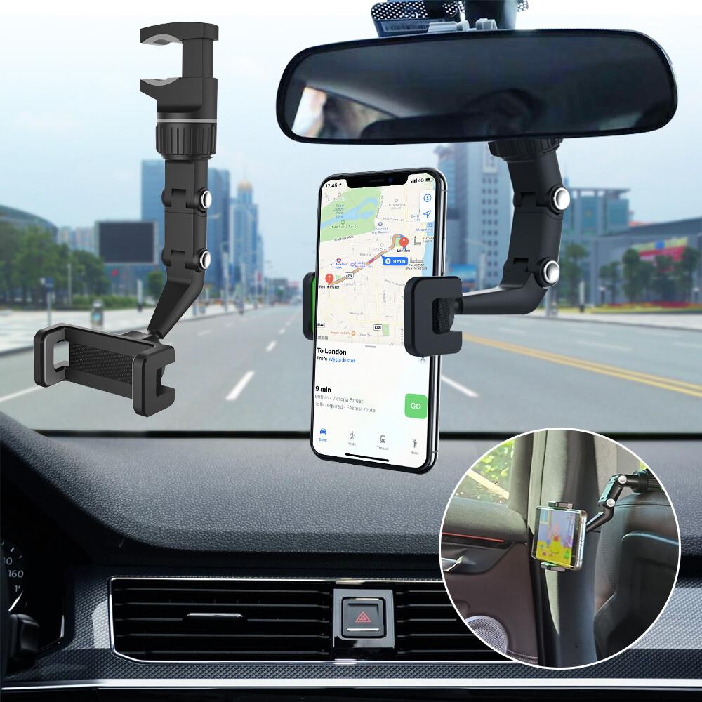 Naotstore - Multifunctional rearview mirror phone holder