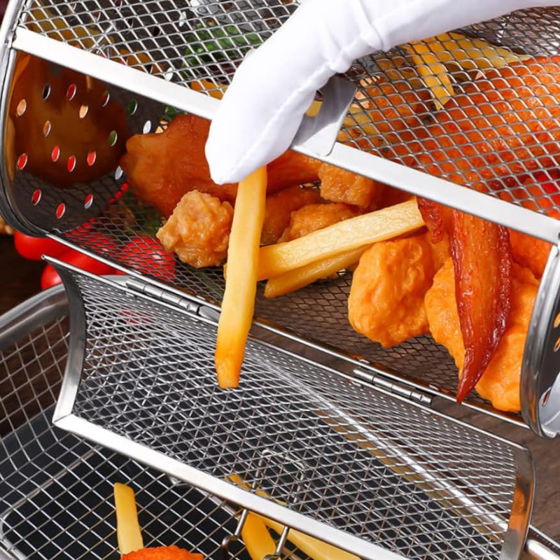 💥Portable Rotary Grill💥Stainless Steel Outdoor Cooking Grill