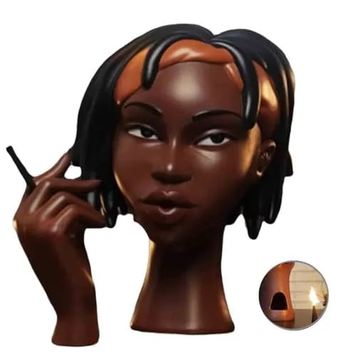 🔥Last day! 💥Special sale - Head Incense Burner Black Woman