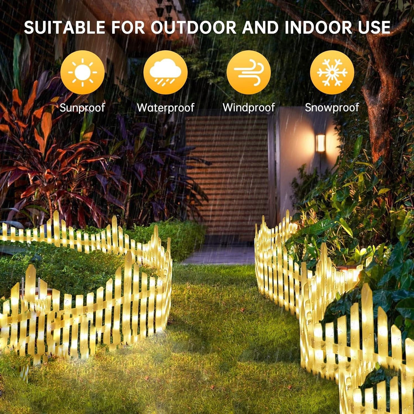 🎁💐Last Day!-55% OFF🔥Wave solar LED lighting garden fence - naotstore