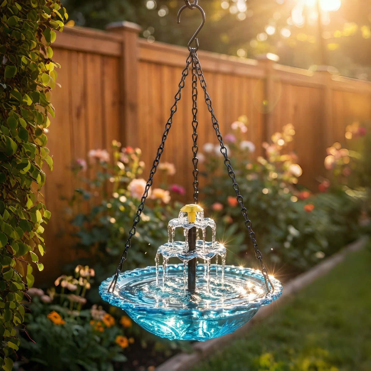 🕊️Bring Birds To Your Garden｜Hanging Solar Water Fountain Bird Bath