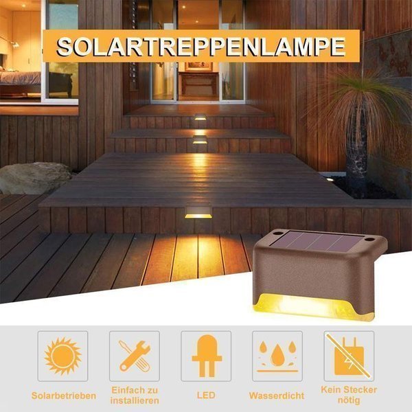 🔥Last day! 💥Special sale - LED Solar Lamp Path Staircase Outdoor Waterproof Wall Light - naotstore