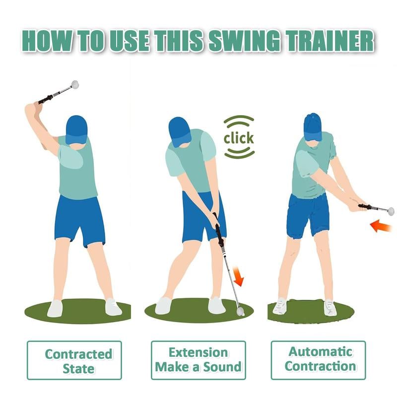 🏒Retractable Telescopic Golf Swing Training Aid Practice Club
