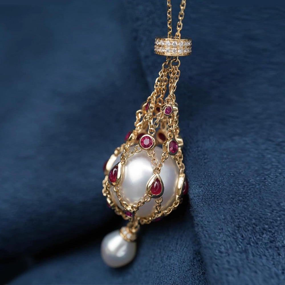 💖Last day! 💥Special sale - Pearl and Gemstone Lavalier Pendant - naotstore