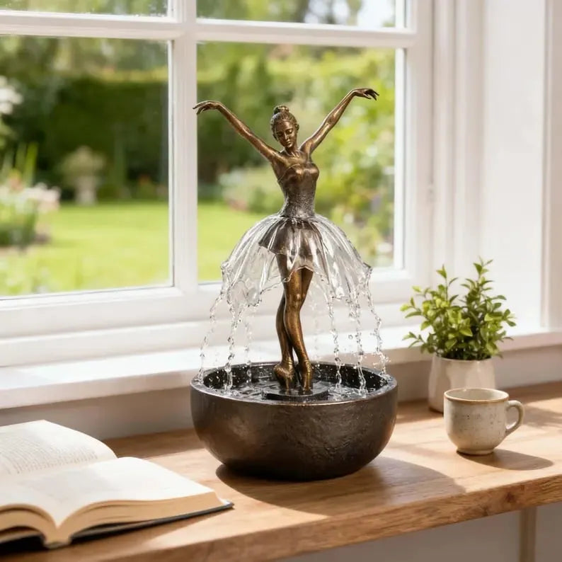 💥Hot Selling 💃🩰Elegant Ballet Dancer Desktop Fountain