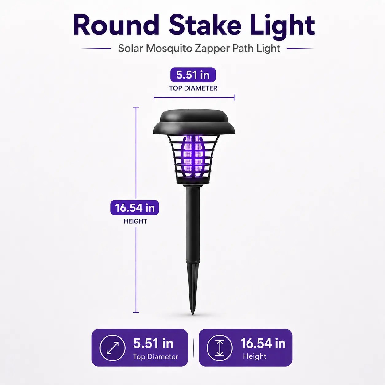 ☀️🦟Outdoor solar-powered UV mosquito killer lamp
