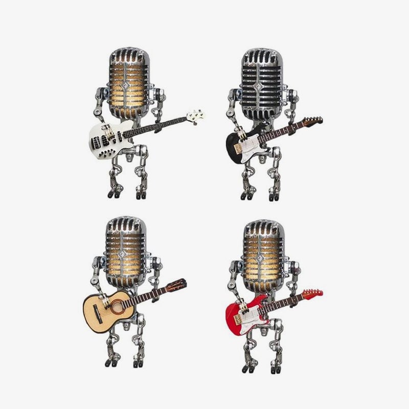 🔥Last day! 💥Special sale - Vintage Metal Microphone Guitar Robot Desk Lamp