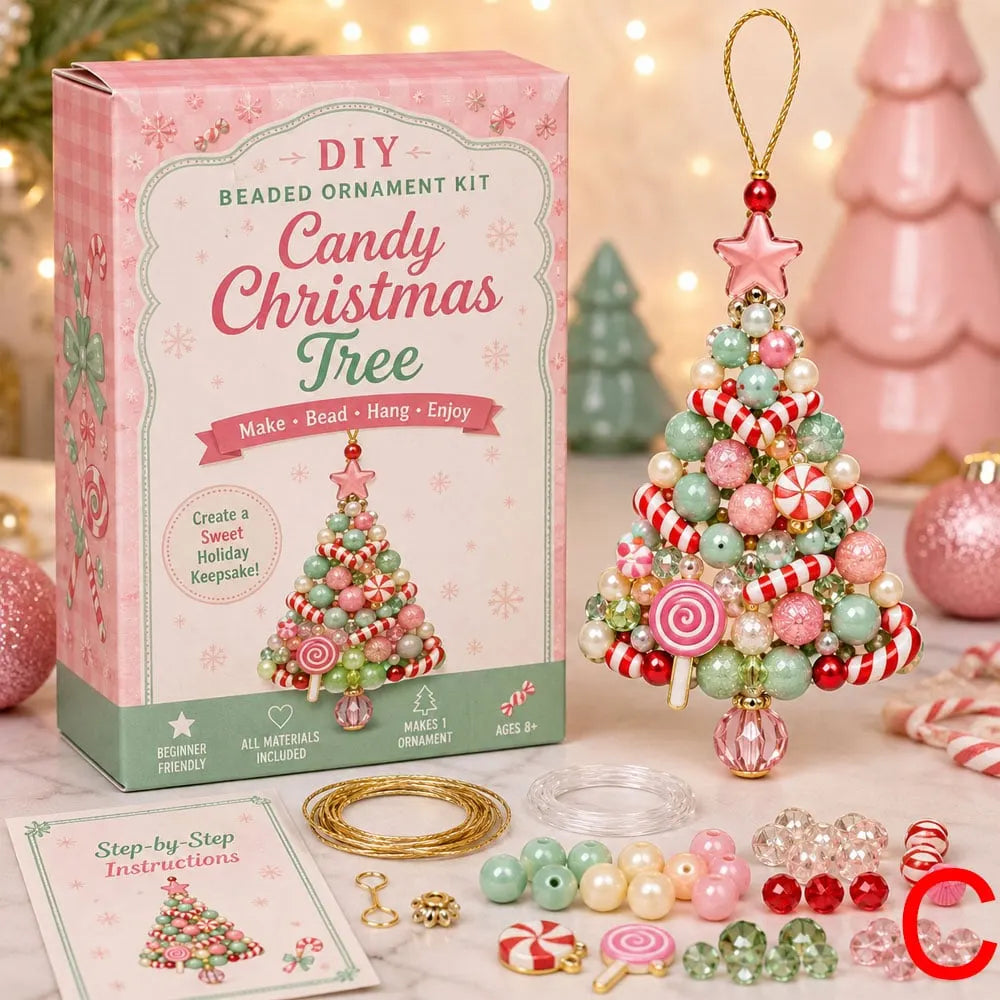 ✨🌲DIY Christmas Tree Beaded Ornament Kit｜Fun Holiday Craft