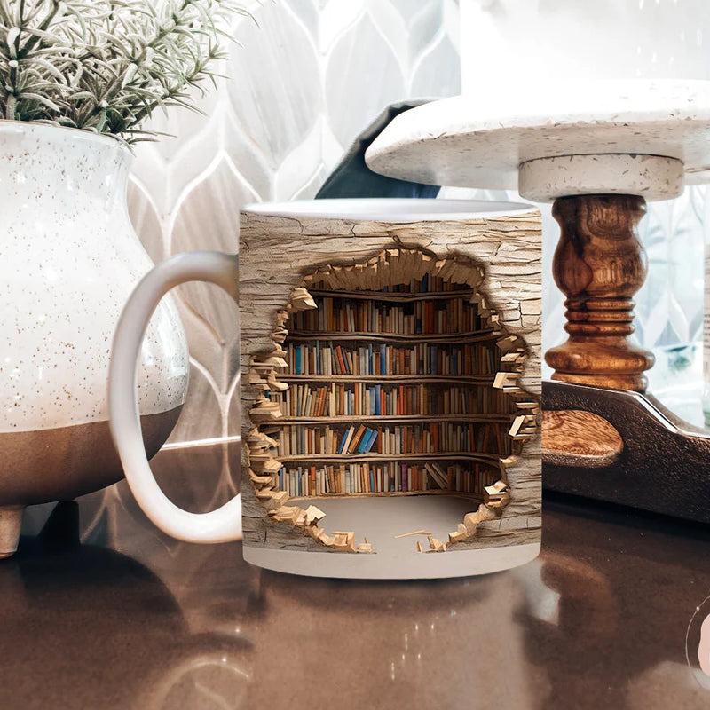 🤣Last day! 💥Special sale - 3D Bookshelf Mug - naotstore