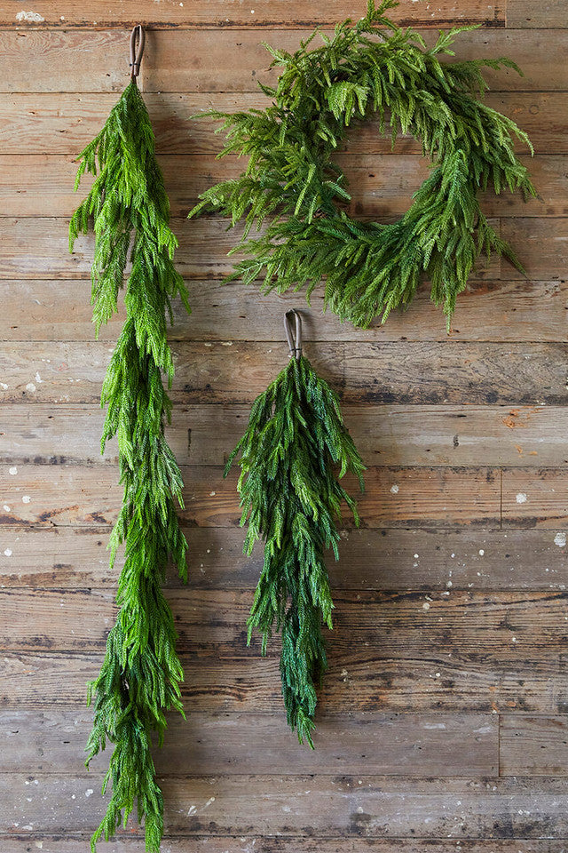 🔥Last day! 💥Special sale - real touch deluxe norfolk pine garland