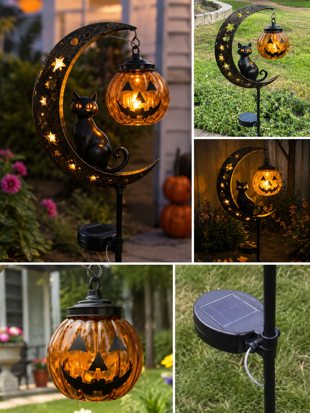 🎃 Halloween Early Bird Sale 🎃 49% OFF Pumpkin Moon Garden Stake Light