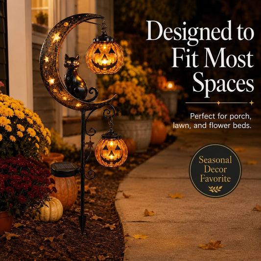🎃 Halloween Early Bird Sale 🎃 49% OFF Pumpkin Moon Garden Stake Light