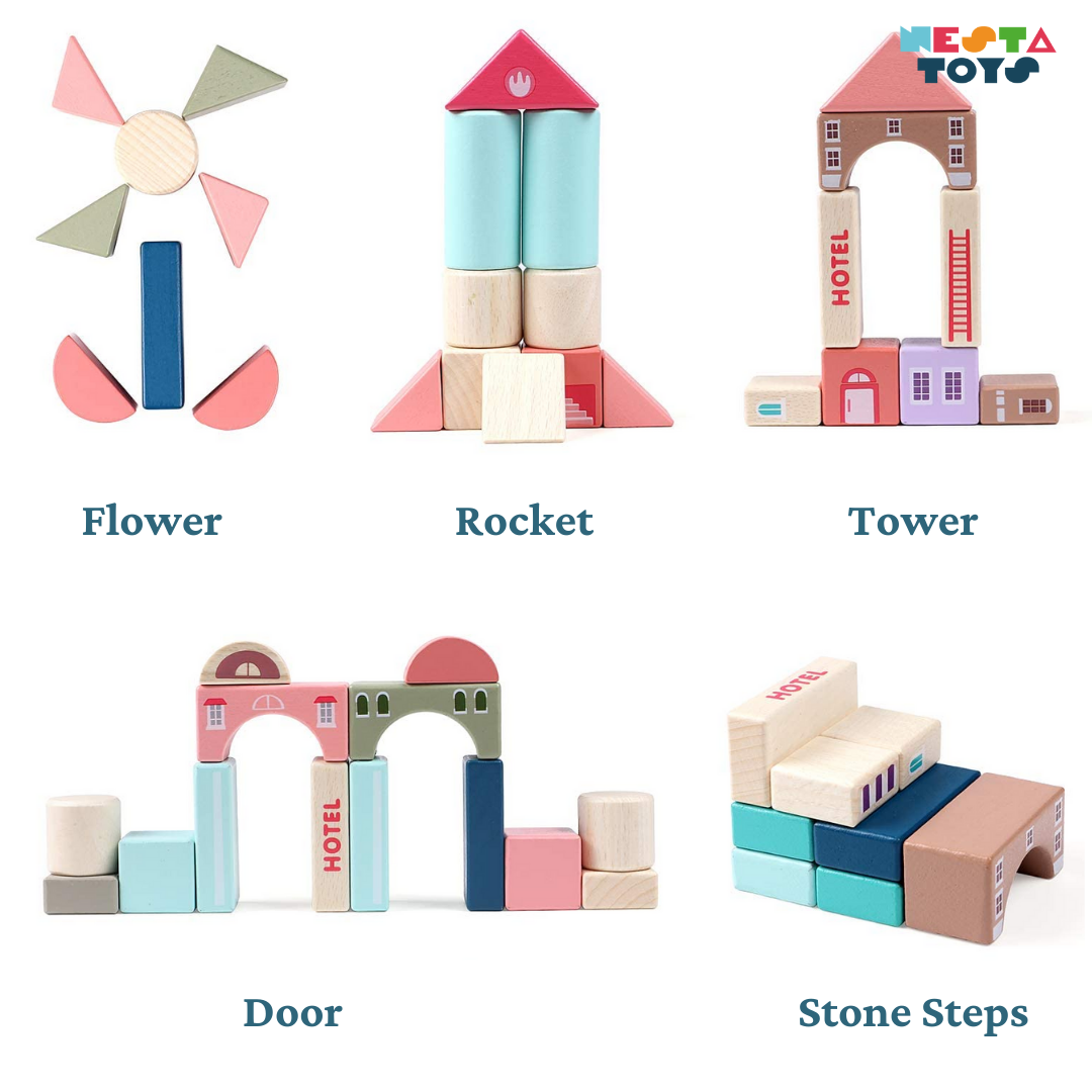 🔥Last day! 💥Special sale - Wooden City Building Blocks Set