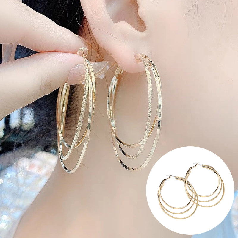 🔥Last day! 💥Special sale - Triple Ring Hoop Earrings - naotstore